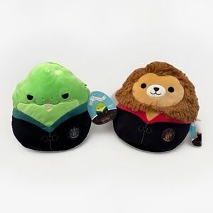 NEW Squishmallows Harry Potter 8" Set Of 2 Gryffindor‎ Slytherin Collectibles